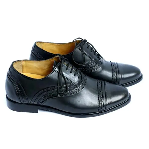 Blb17x Oxford Black Leather Shoes Elevator Shoes 6.5 Taller 3
