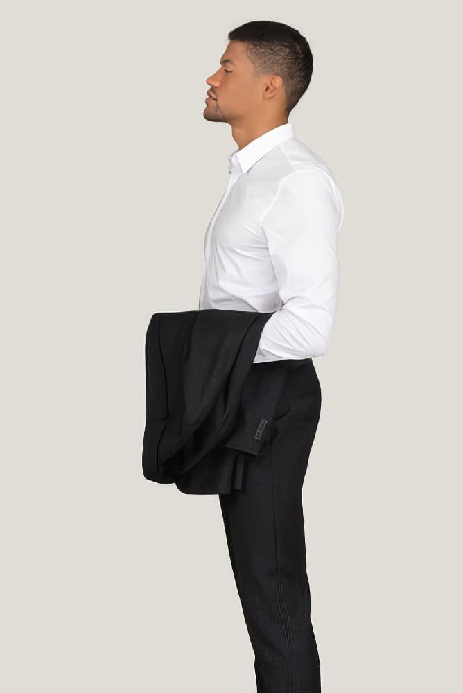 Good Looking Standing Man Wearing Shoes That Make Taller