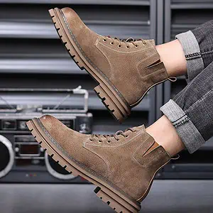 Mwob Light Brown Height Increasing Shoes 7cm Taller 4