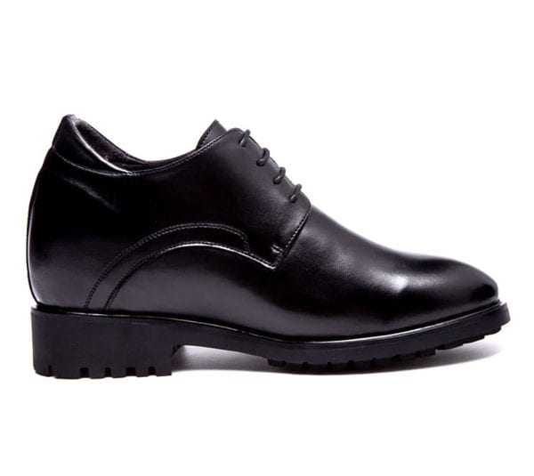 Premium black leather elevator shoes with enhanced height for a stylish and confident look, perfect for business or formal occasions. Crafted for comfort and style, offering discreet height increase.